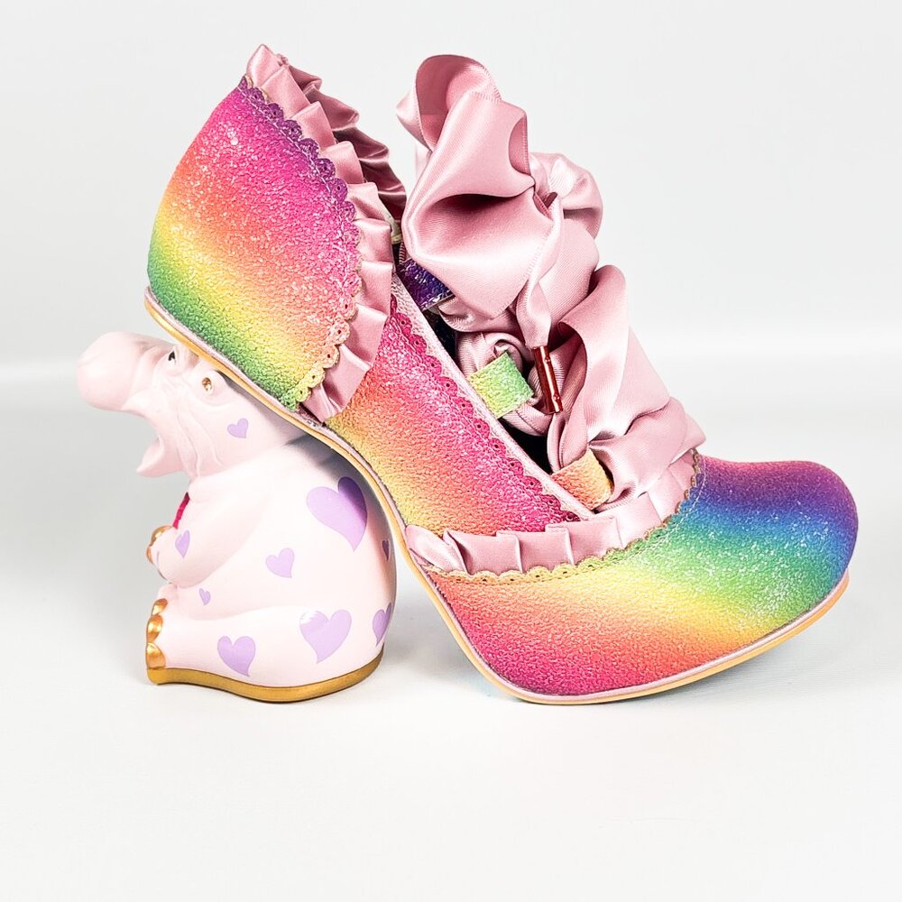 Irregular Choice Happy Hippo Rainbow Heels – Size 39 (New in Box)